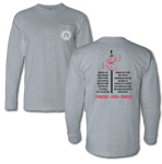 Gray Long Sleeve w/Bug on pocket street sign on back